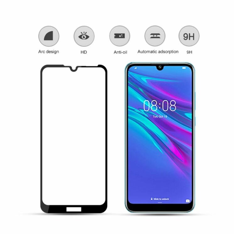 Защитное стекло AMORUS Full Glue Tempered Glass для Huawei Y6 2019 - Black: фото 4 из 7