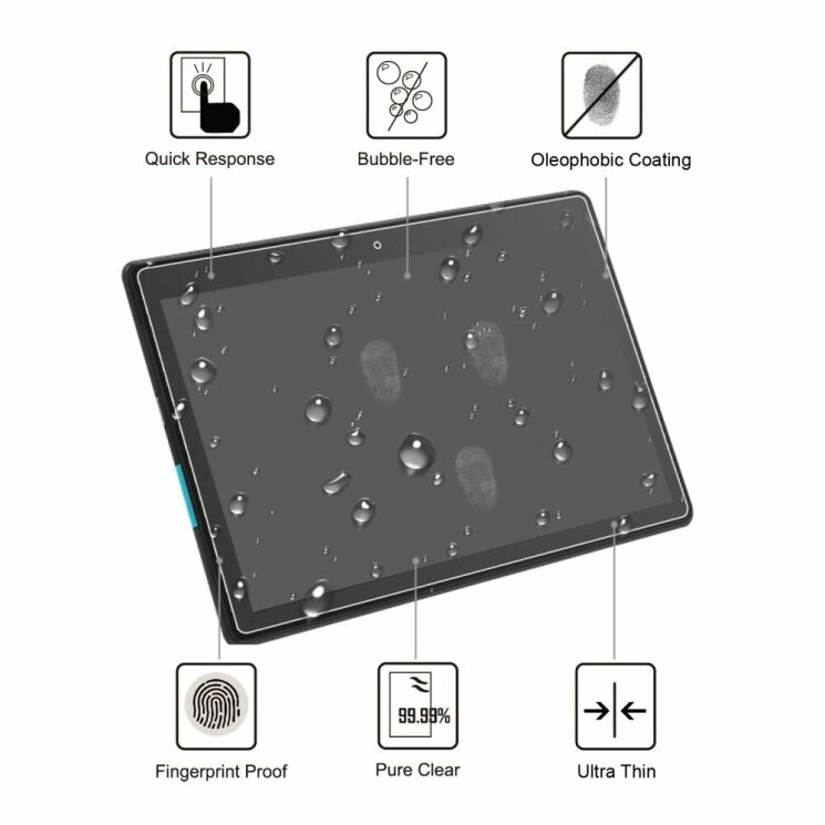 Защитное стекло Deexe Clear Glass для Lenovo Tab E10 (TB-X104): фото 2 из 8