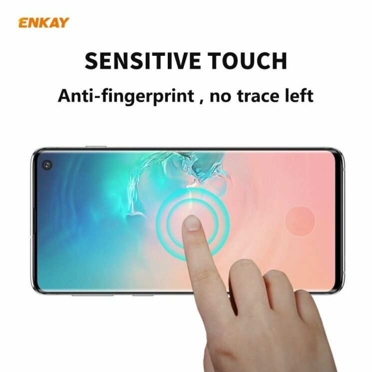 Захисне скло ENKAY 3D Full Glue для Samsung Galaxy S10 (G973) - Black: фото 8 з 11