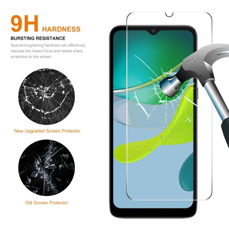 Защитное стекло HAT PRINCE 0.26mm для Motorola Moto E13 - Transparent: фото 4 из 8