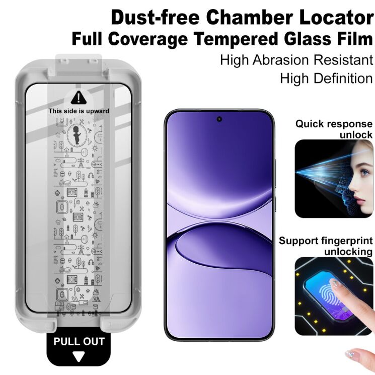 Защитное стекло IMAK Easy Install Full Glue для Xiaomi Poco F7 - Black: фото 3 из 9