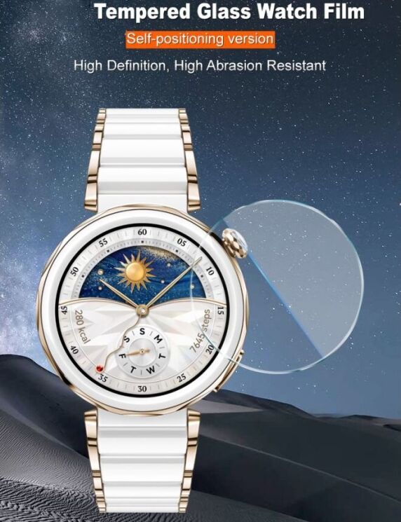 Защитное стекло IMAK Tempered Glass для Huawei Watch GT 5 Pro (42mm): фото 6 из 10