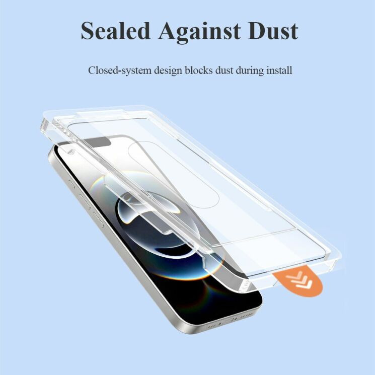 Захисне скло LEREACH Tempered Glass Full Screen Protector для Apple iPhone 16e / 17e - Black: фото 5 з 11