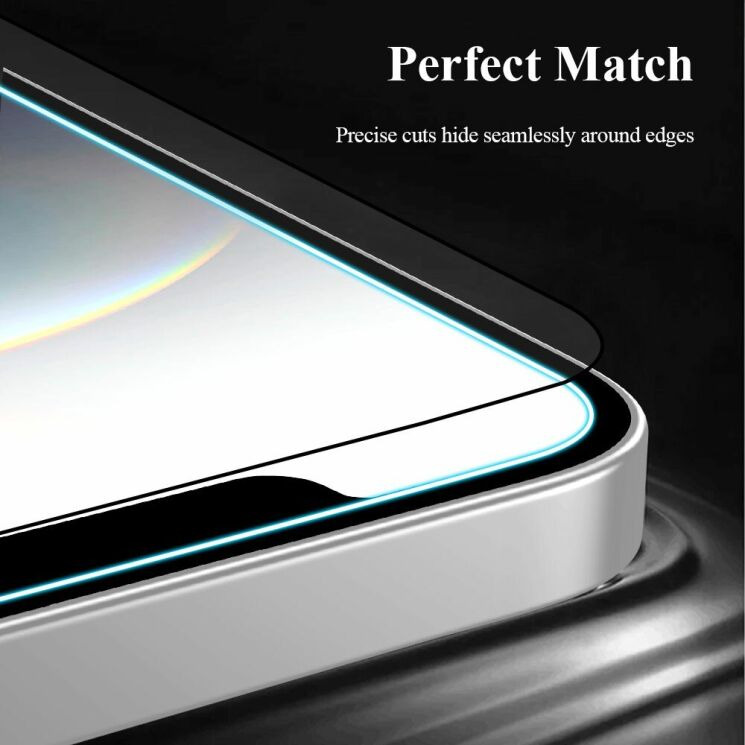 Захисне скло LEREACH Tempered Glass Full Screen Protector для Apple iPhone 16e / 17e - Black: фото 8 з 11