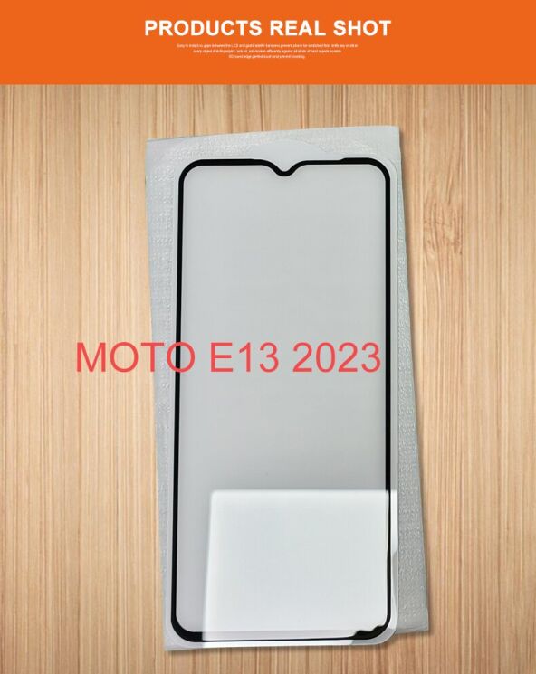 Защитное стекло MOCOLO Full Glue Cover для Motorola Moto E13 - Black: фото 10 из 11