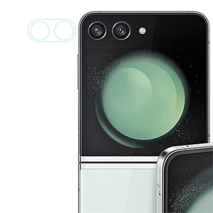 Защитное стекло на камеру ENKAY 9H Lens Protector для Samsung Galaxy Flip 5 - Transparent: фото 1 из 9