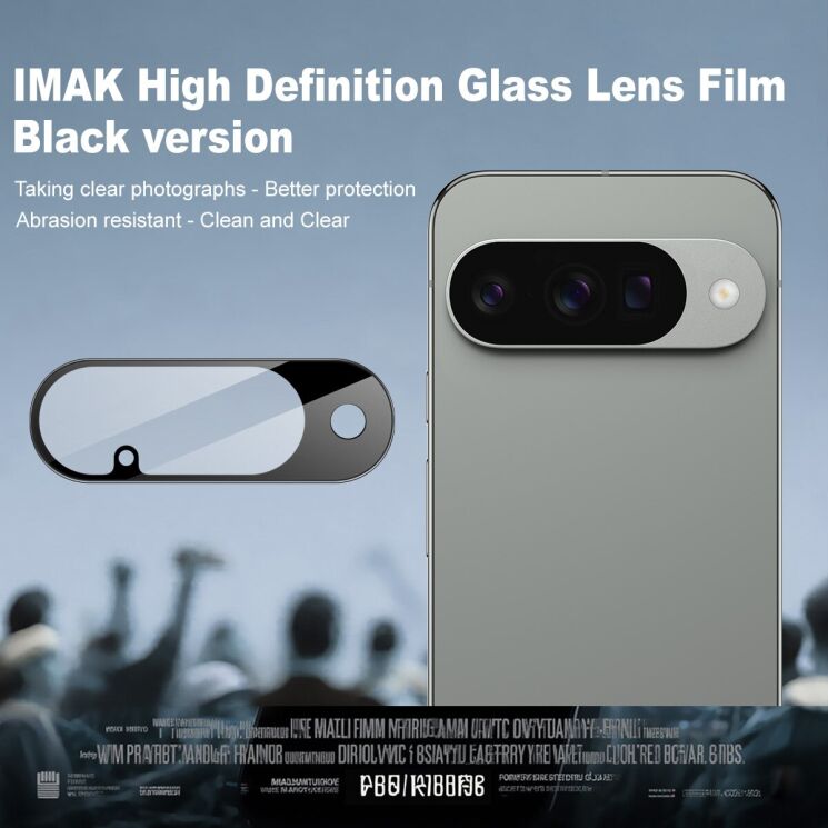 Защитное стекло на камеру IMAK Black Glass Lens для Google Pixel 10 - Black: фото 4 из 8