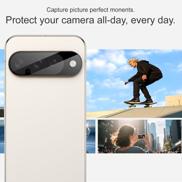 Защитное стекло на камеру IMAK Black Glass Lens для Google Pixel 10 - Black: фото 7 из 8