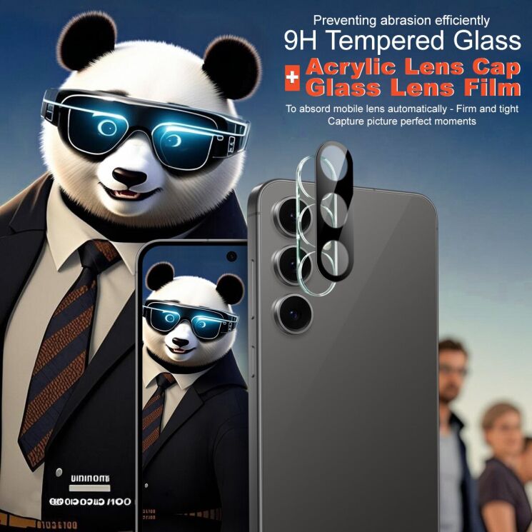 Захисне скло на камеру IMAK Black Glass Lens для Samsung Galaxy S25 FE (S731) - Black: фото 3 з 6