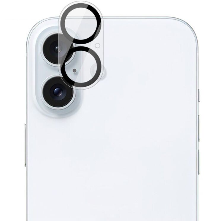 Защитное стекло на камеру IMAK Integrated Lens Protector для Apple iPhone 16 / 16 Plus - Black: фото 3 из 12