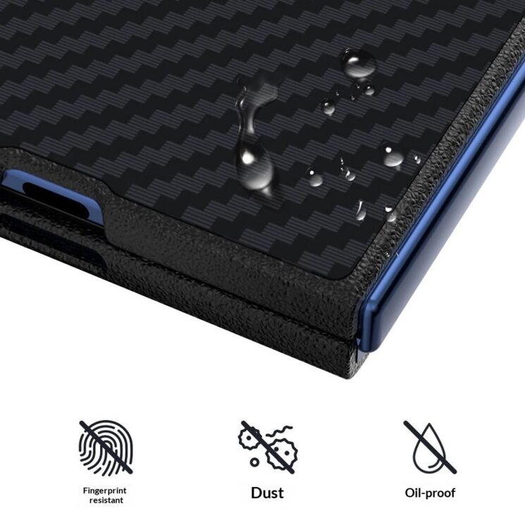 Защитный чехол ABEEL Carbon Fiber Case для Samsung Galaxy Fold 8 - Black / Red: фото 3 из 5
