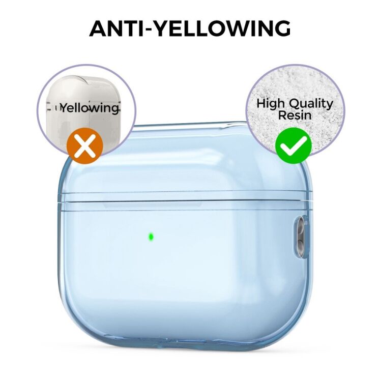 Защитный чехол AHASTYLE Crystal Case для Apple AirPods Pro 2 - Transparent Grey: фото 6 из 7