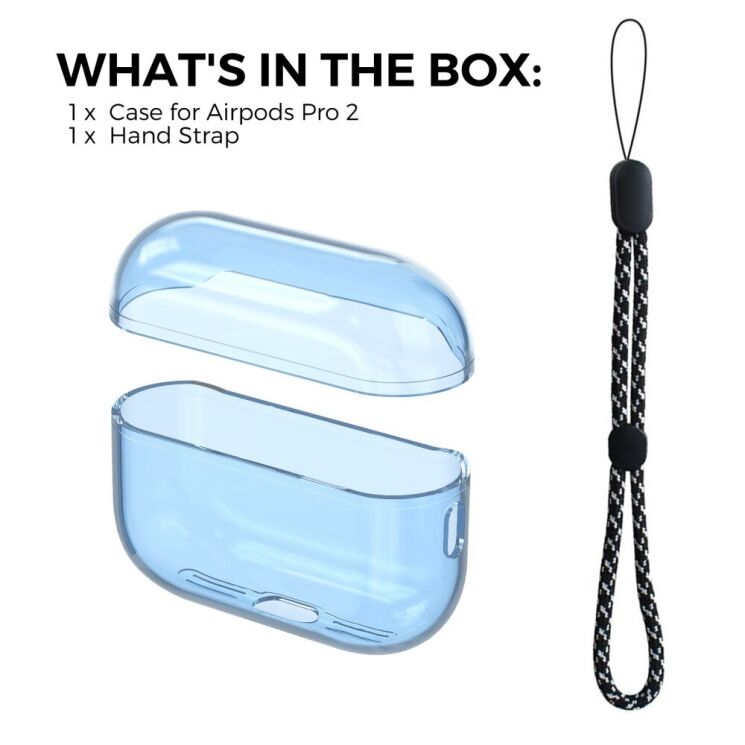 Защитный чехол AHASTYLE Crystal Case для Apple AirPods Pro 2 - Transparent Grey: фото 7 из 7