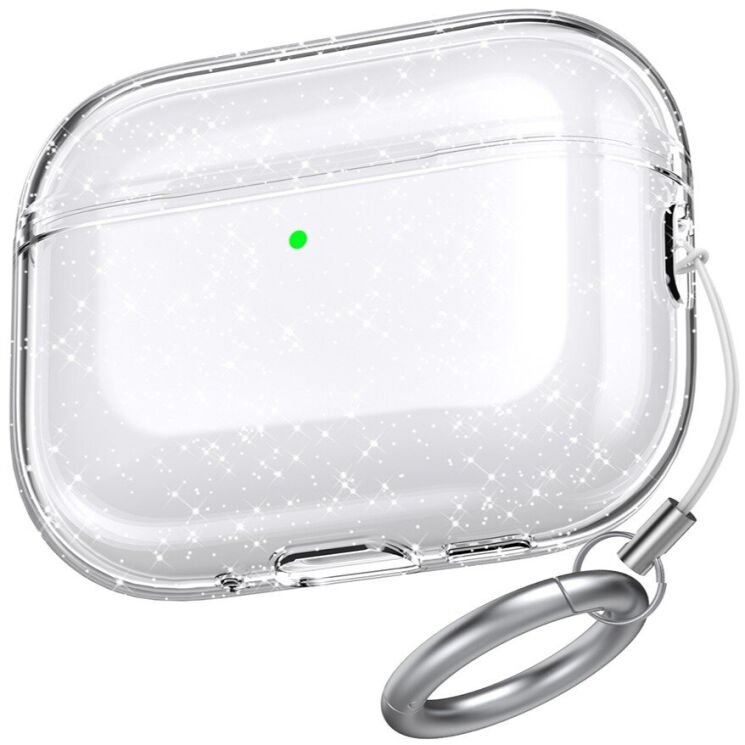 Защитный чехол AHASTYLE Split Design для AirPods Pro 3 - Transparent Glitter: фото 1 из 7