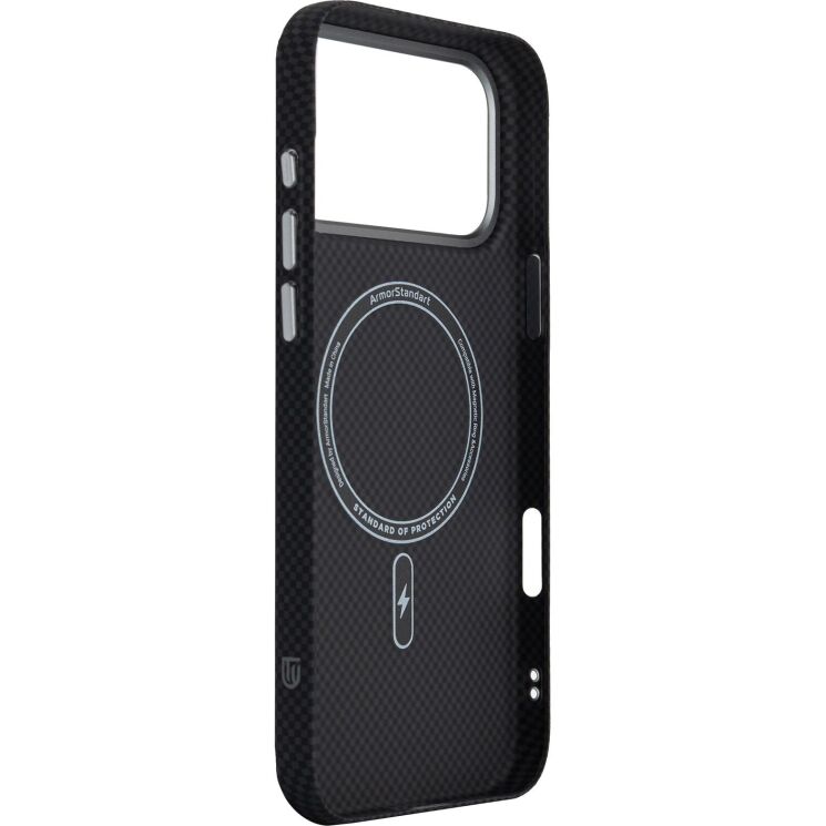 Захисний чохол ArmorStandart LikeCarbon2 MagCase для iPhone 17 Pro Max - Kevlar Black: фото 4 з 8