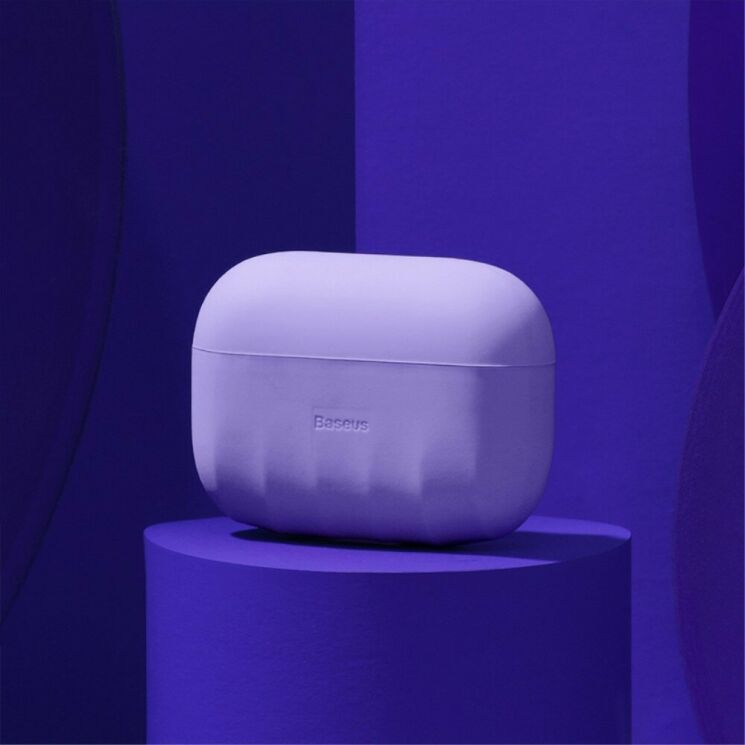 Захисний чохол BASEUS Shell Pattern для Apple AirPods Pro - Purple: фото 5 з 19
