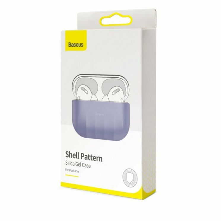 Захисний чохол BASEUS Shell Pattern для Apple AirPods Pro - Purple: фото 6 з 19