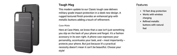 Захисний чохол Case-Mate Tough Mag для Apple iPhone X / iPhone XS - Black: фото 7 з 8