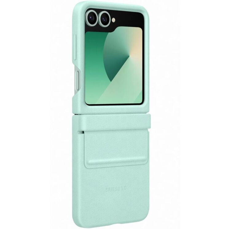 Защитный чехол Copiex Leather Cover (FF) для Samsung Galaxy Flip 6 - Turquoise: фото 2 из 6