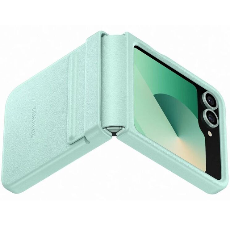 Защитный чехол Copiex Leather Cover (FF) для Samsung Galaxy Flip 6 - Turquoise: фото 5 из 6