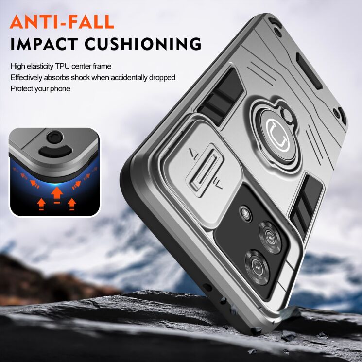 Захисний чохол Deexe Armor MagShield для Motorola Edge 40 Neo - Grey: фото 4 з 7