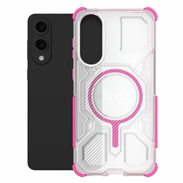 Защитный чехол Deexe Clear Bibercas для Samsung Galaxy S25 Edge (S937) - Pink: фото 2 из 7