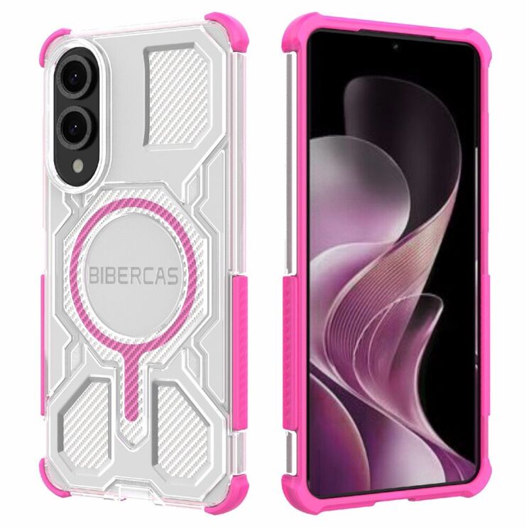 Защитный чехол Deexe Clear Bibercas для Samsung Galaxy S25 Edge (S937) - Pink: фото 1 из 7
