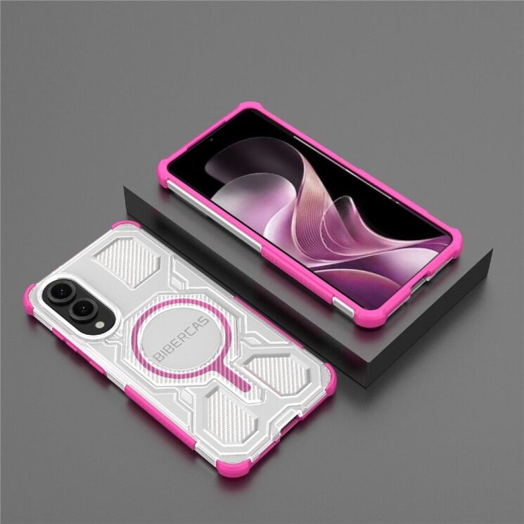 Защитный чехол Deexe Clear Bibercas для Samsung Galaxy S25 Edge (S937) - Pink: фото 7 из 7