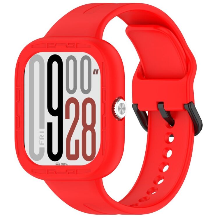 Защитный чехол Deexe Color Frame для Xiaomi Redmi Watch 5 - Red: фото 7 из 8