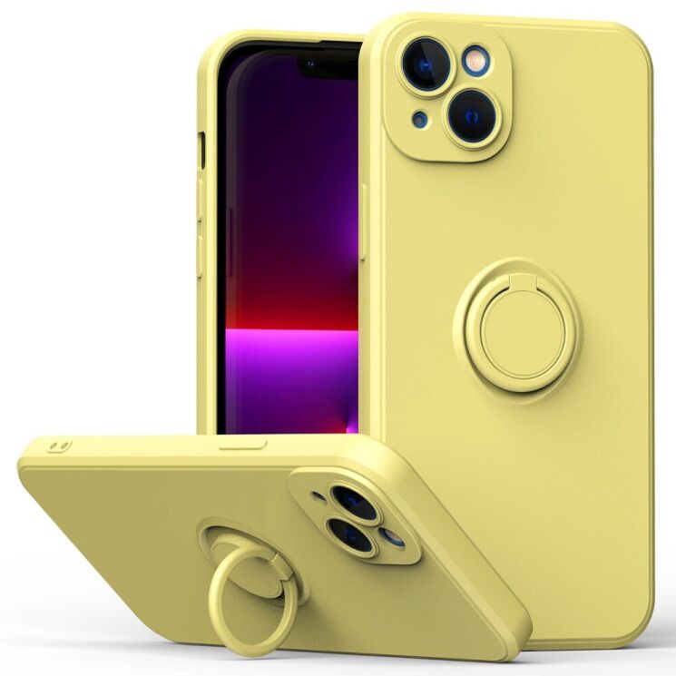 Защитный чехол Deexe Color Shell для Apple iPhone 14 - Yellow: фото 1 из 8
