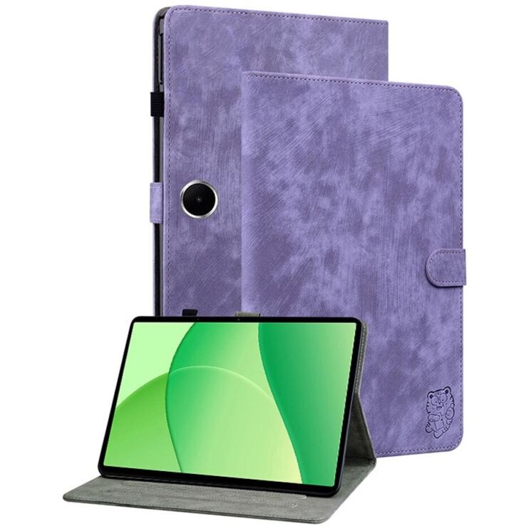 Захисний чохол Deexe Cute Tiger для OPPO Pad SE - Purple: фото 1 з 6