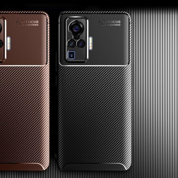Захисний чохол Deexe Fusion для VIVO X50 Pro - Brown: фото 3 з 10