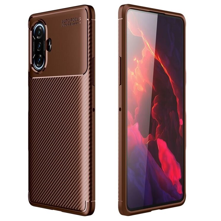 Защитный чехол Deexe Fusion для Xiaomi Redmi K40 Gaming - Brown: фото 1 из 9
