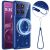 Защитный чехол Deexe Glitter Case with MagSafe для Motorola Moto G77 - Blue: фото 1 из 7