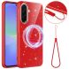 Захисний чохол Deexe Glitter Case with MagSafe для Samsung Galaxy A37 (A376) / A36 (A366) / A56 (A566) - Red (380115R). Фото 1 з 7