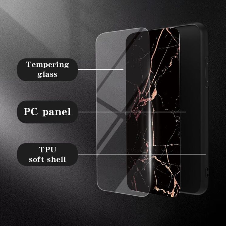 Защитный чехол Deexe Gradient Pattern для Apple iPhone 16 Pro Max - Black: фото 5 из 8
