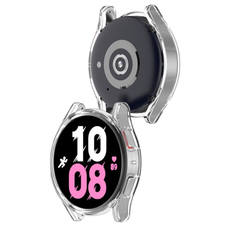 Защитный чехол Deexe Hard Frame для Samsung Galaxy Watch 4 / 5 (40mm) - Transparent: фото 3 из 7