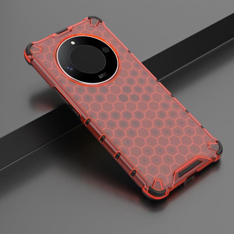 Защитный чехол Deexe Honeycomb Series для Honor Magic 6 Lite - Red: фото 2 из 5