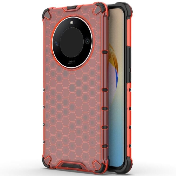 Защитный чехол Deexe Honeycomb Series для Honor Magic 6 Lite - Red: фото 1 из 5
