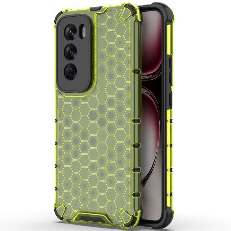 Защитный чехол Deexe Honeycomb Series для OPPO Reno 12 Pro - Green: фото 1 из 5