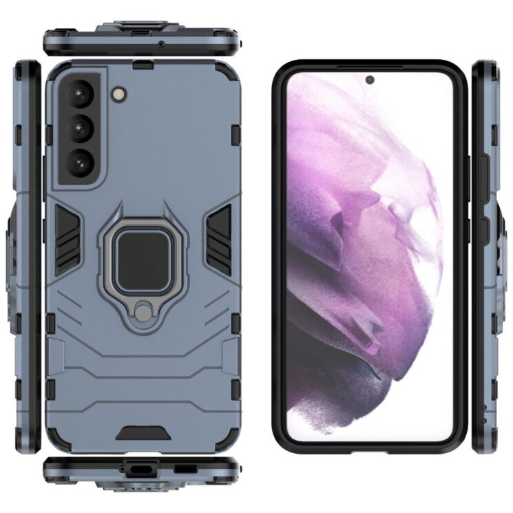 Защитный чехол Deexe Hybrid Case для Samsung Galaxy S22 - Dark Blue: фото 6 из 8