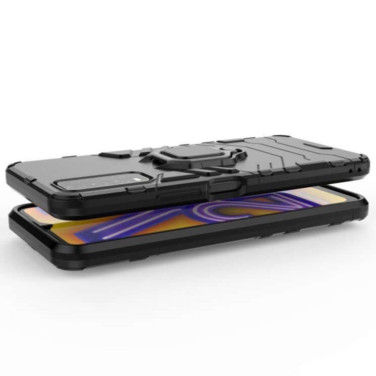 Защитный чехол Deexe Hybrid Case для VIVO Y20 (V2027) / Y12s - Black: фото 4 из 11