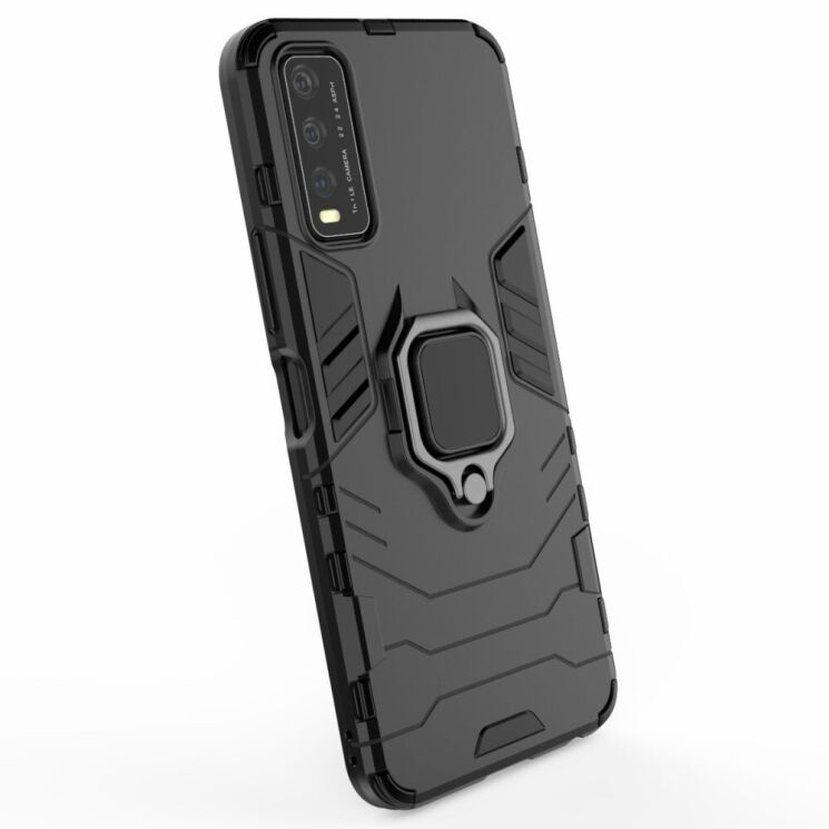 Защитный чехол Deexe Hybrid Case для VIVO Y20 (V2027) / Y12s - Black: фото 2 из 11