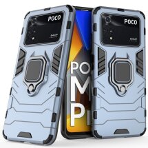 Защитный чехол Deexe Hybrid Case для Xiaomi Poco M4 Pro 4G - Blue: фото 1 из 6