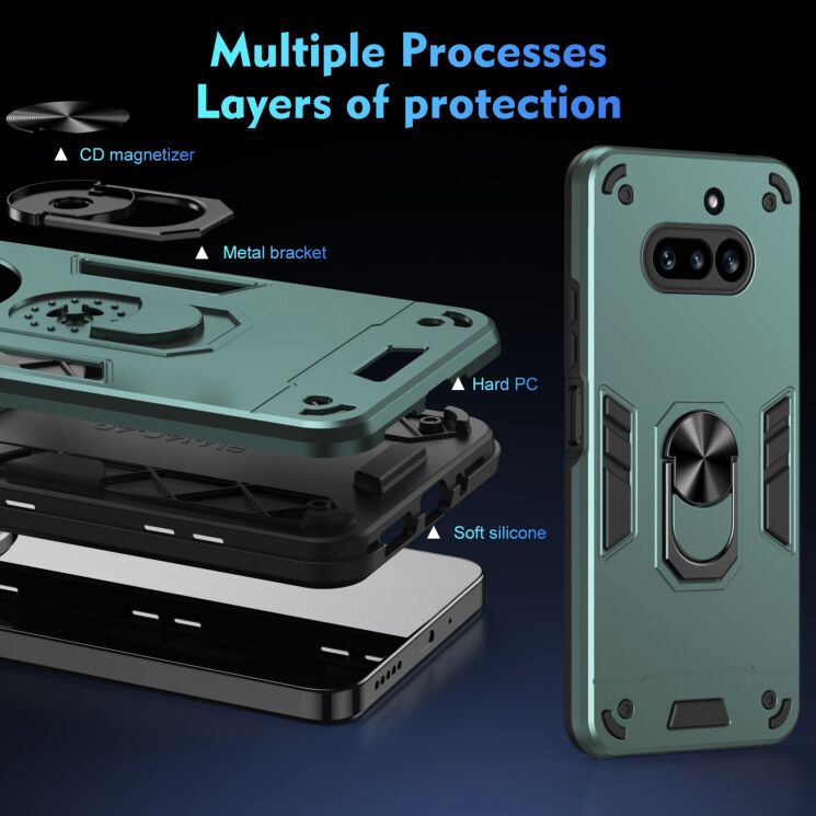 Захисний чохол Deexe Hybrid Shell для Nothing Phone (4a) - Green (411316G) Захисний чохол Deexe Hybrid Shell для Nothing Phone (4a) - Green: фото 7 з 7