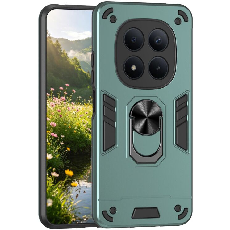 Защитный чехол Deexe Hybrid Shell для Xiaomi Redmi Note 15 Pro - Green: фото 1 из 7