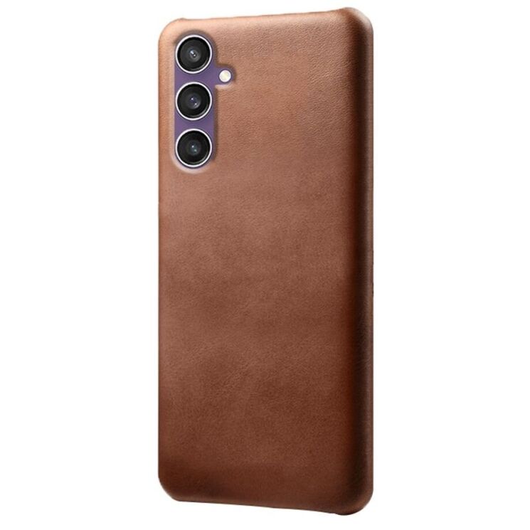 Захисний чохол Deexe Leather Back Cover для Samsung Galaxy S23 FE - Brown: фото 1 з 4