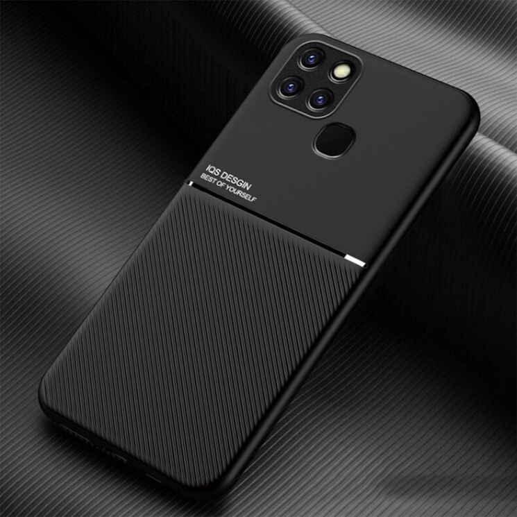 Защитный чехол Deexe Magnetic Grain для Infinix Smart 6 (X6511) - Black: фото 1 из 7