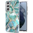 Защитный чехол Deexe Marble Pattern для Samsung Galaxy S21 FE (G990) - Blue (230652L)