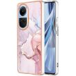 Защитный чехол Deexe Marble Style для OPPO Reno 10 / 10 Pro - Rose Gold (333325RG)